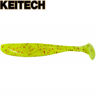 Силиконовая приманка Keitech Easy Shiner 3" длина 75мм цвет #01 Chartreuse Red Flake