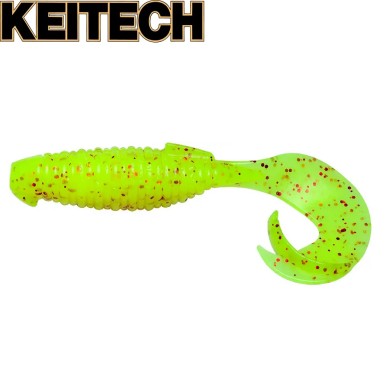 Силикон Keitech Flapper Grub 4" длина 100мм цвет #01 Chartreuse Red Flake Силикон Keitech Flapper Grub 4" длина 100мм цвет #01 Chartreuse Red Flake