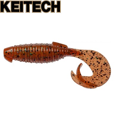 Силикон Keitech Flapper Grub 4" длина 100мм цвет #01 Orange Pepper