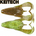 Силиконовая приманка Keitech Noisy Flapper 3.5" длина 90мм цвет #401 Green Pumpkin PP Chartreuse