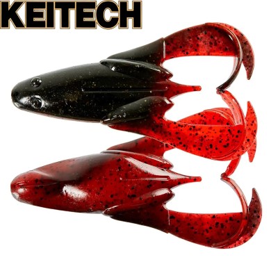Силикон Keitech Noisy Flapper 3.5" длина 90мм цвет #467 Black Red Belly