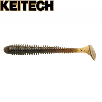 Силиконовая приманка Keitech Swing Impact 2.5" длина 63мм цвет #105 Dark Green Pumpkin PP