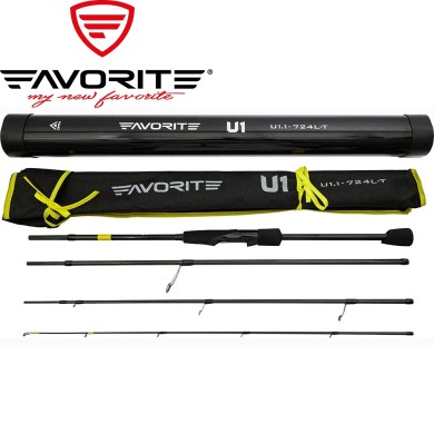 Спиннинг четырёхчастный Favorite U1 Microjig Travel 724L-T длина 2,18м тест 3-12гр Спиннинг четырёхчастный Favorite U1 Microjig Travel 724L-T длина 2,18м тест 3-12гр