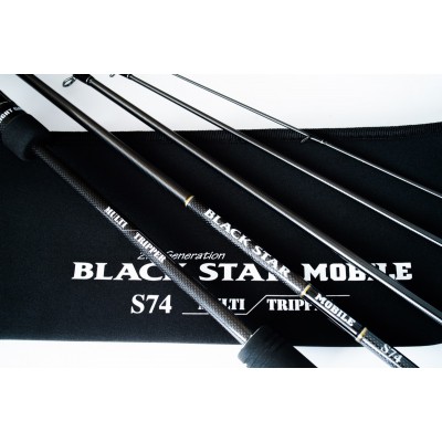 Спиннинг пятичастный Xesta Black Star 2nd Generation Mobile S74 Multi Tripper длина 2,44м тест 0,4-15гр