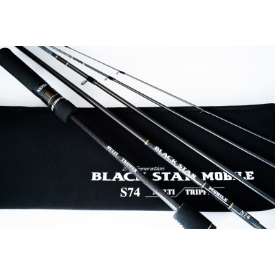 Спиннинг пятичастный Xesta Black Star 2nd Generation Mobile S74 Multi Tripper длина 2,44м тест 0,4-15гр