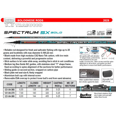 Болонское удилище Trabucco Spectrum SX Bolo