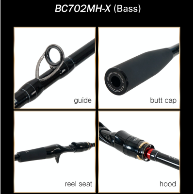 Удилище кастинговое JS Company Bixod N 40-th Anniversary BC702MH-X длина 2,13м тест 7-42гр Удилище кастинговое JS Company Bixod N 40-th Anniversary BC702MH-X длина 2,13м тест 7-42гр