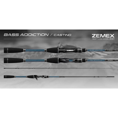 Удилище кастинговое Zemex 24 Bass Addiction Casting C-732MH длина 2,21м тест 8-32гр