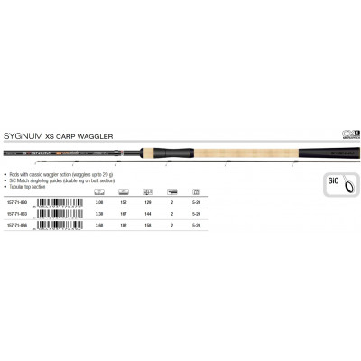 Удилище матчевое штекерное Trabucco Sygnum XS Pro Carp Waggler 3602/5-20 длина 3,6м тест 5-20гр