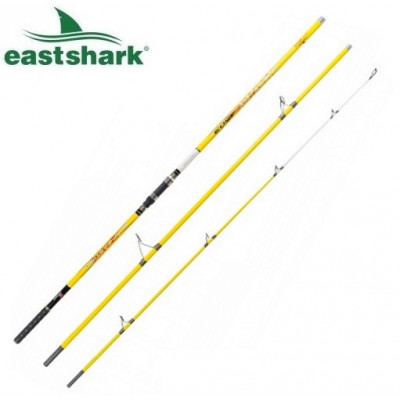 Удилище сюрфовое EastShark Warrior Surf длина 4,2м тест 100-250гр желтое